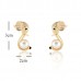 Golden Elephant Stud Earrings